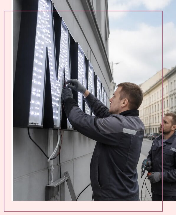 Изготовление и монтаж светодиодных LED вывесок в Жигулёвске
